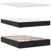 Stella Homewares Ottoman Bed with Mattress & LEDs Black Queen Faux Leather