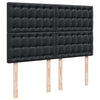 Stella Homewares Ottoman Bed with Mattress & LEDs Black Queen Faux Leather