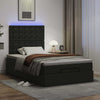 Stella Homewares Ottoman Bed with Mattress & LEDs Black King Single Faux Leather