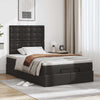 Stella Homewares Ottoman Bed with Mattress & LEDs Black King Single Faux Leather