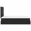 Stella Homewares Ottoman Bed with Mattress & LEDs Black King Single Faux Leather