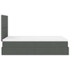 Stella Homewares Ottoman Bed with Mattress & LEDs Dark Grey King Single Fabric