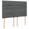 Stella Homewares Ottoman Bed with Mattress & LEDs Dark Grey Double Fabric