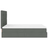 Stella Homewares Ottoman Bed with Mattress & LEDs Dark Grey Queen Fabric