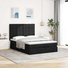 Stella Homewares Ottoman Bed with Mattress & LEDs Black Queen Fabric