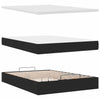 Stella Homewares Ottoman Bed with Mattress & LEDs Black Queen Fabric
