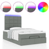 Stella Homewares Ottoman Bed with Mattress & LEDs Dark Grey King Single Fabric