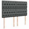 Stella Homewares Ottoman Bed with Mattress & LEDs Dark Grey Double Fabric