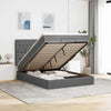 Stella Homewares Ottoman Bed with Mattress & LEDs Dark Grey Double Fabric