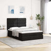Stella Homewares Ottoman Bed with Mattress & LEDs Black Queen Fabric