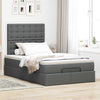 Stella Homewares Ottoman Bed with Mattress & LEDs Dark Grey King Single Fabric