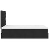 Stella Homewares Ottoman Bed with Mattress & LEDs Black King Single Fabric