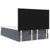 Stella Homewares Ottoman Bed with Mattresses & LEDs Dark Grey Queen Velvet