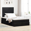 Stella Homewares Ottoman Bed with Mattresses & LEDs Black King Single Velvet