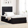 Stella Homewares Ottoman Bed with Mattresses & LEDs Black King Single Velvet