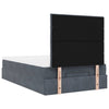 Stella Homewares Ottoman Bed with Mattresses & LEDs Dark Grey King Single Velvet