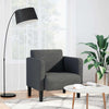 Stella Homewares Sofa Chair with Armrests Dark Grey 54 cm Corduroy Fabric