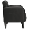 Stella Homewares Sofa Chair with Armrests Black 54 cm Faux Leather