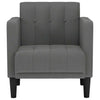 Stella Homewares Sofa Chair with Armrests Dark Grey 53 cm Fabric