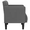 Stella Homewares Sofa Chair with Armrests Dark Grey 53 cm Fabric