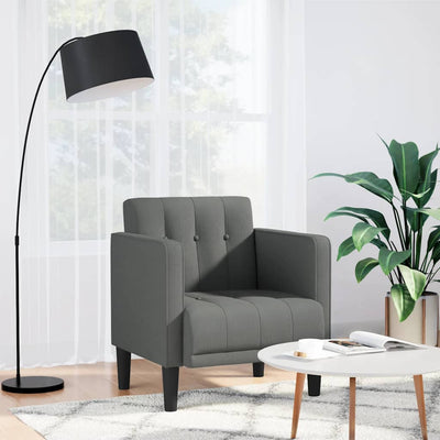Stella Homewares Sofa Chair with Armrests Dark Grey 53 cm Fabric