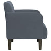 Stella Homewares Sofa Chair with Armrests Dark Grey 54 cm Velvet