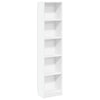 Stella Homewares Bookcase White 40x24x176 cm Engineered Wood