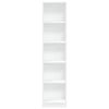 Stella Homewares Bookcase White 40x24x176 cm Engineered Wood
