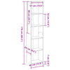 Stella Homewares Bookcase White 40x24x176 cm Engineered Wood
