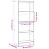 Stella Homewares Bookcase Sonoma Oak 60x24x143 cm Engineered Wood