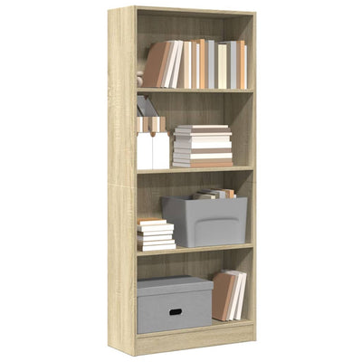 Stella Homewares Bookcase Sonoma Oak 60x24x143 cm Engineered Wood