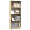 Stella Homewares Bookcase Sonoma Oak 60x24x143 cm Engineered Wood
