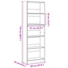 Stella Homewares Bookcase White 60x24x176 cm Engineered Wood