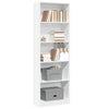 Stella Homewares Bookcase White 60x24x176 cm Engineered Wood