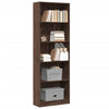 Stella Homewares Bookcase Brown Oak 60x24x176 cm Engineered Wood