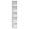 Stella Homewares Bookcase White 40x30x189 cm Engineered Wood