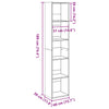 Stella Homewares Bookcase White 40x30x189 cm Engineered Wood