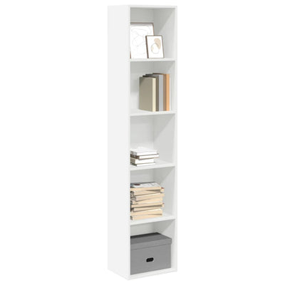 Stella Homewares Bookcase White 40x30x189 cm Engineered Wood