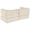 Stella Homewares Modular Pouffes - 2 Pack in Cream Fabric