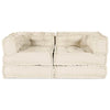 Stella Homewares Modular Pouffes - 2 Pack in Cream Fabric