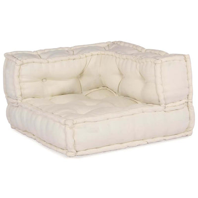 Stella Homewares Modular Pouffes 3 Pack in Cream Fabric