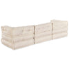 Stella Homewares Modular Pouffes 3 Pack in Cream Fabric