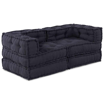 Stella Homewares Modular Pouffes - Set of 2 in Anthracite Fabric