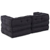 Stella Homewares Modular Pouffes - Set of 2 in Anthracite Fabric