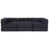Stella Homewares Modular Pouffes 3 pcs in Anthracite Fabric