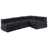 Stella Homewares Modular Pouffes 4 pcs Anthracite Fabric