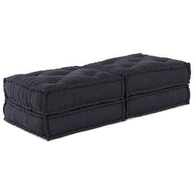 Stella Homewares Modular Pouffes 2 Pack Anthracite Fabric