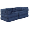 Stella Homewares Modular Pouffes 2 Pack Indigo Fabric