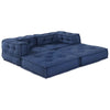 Stella Homewares Modular Pouffes 2 Pack Indigo Fabric