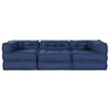 Stella Homewares Modular Pouffes 3 pcs Indigo Fabric